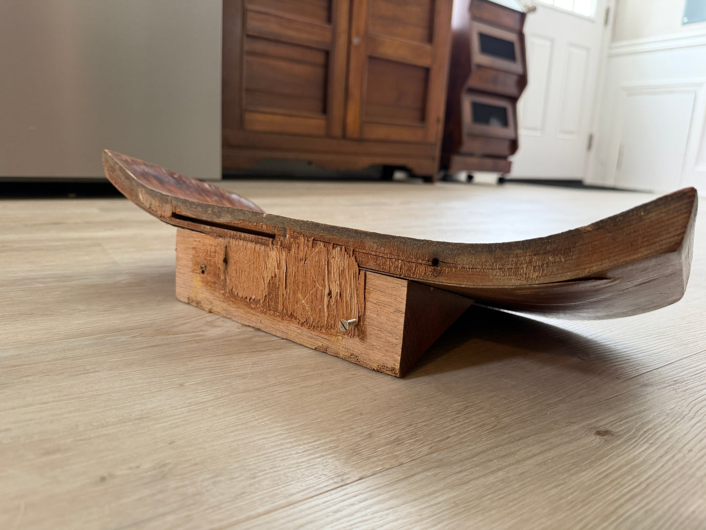 Single Teak Seat / Step - 18" Long x 8" Wide - Varnishing Issues