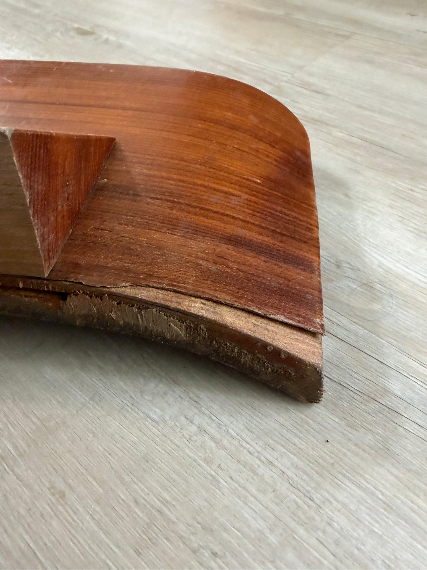 Single Teak Seat / Step - 18" Long x 8" Wide - Varnishing Issues