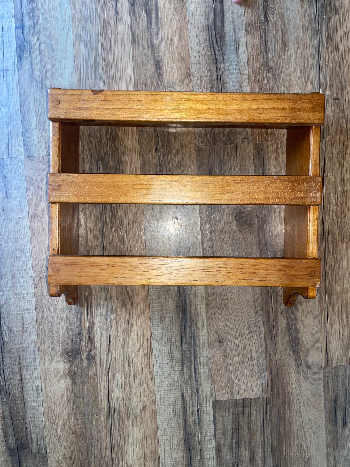 Teak Magazine Wall Rack