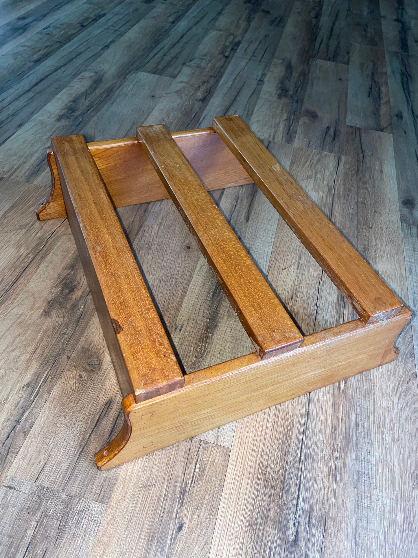 Teak Magazine Wall Rack