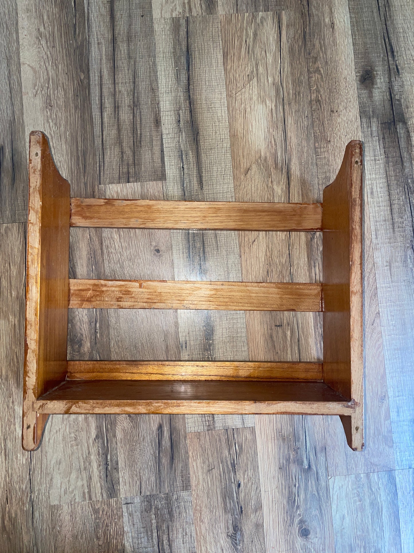 Teak Magazine Wall Rack