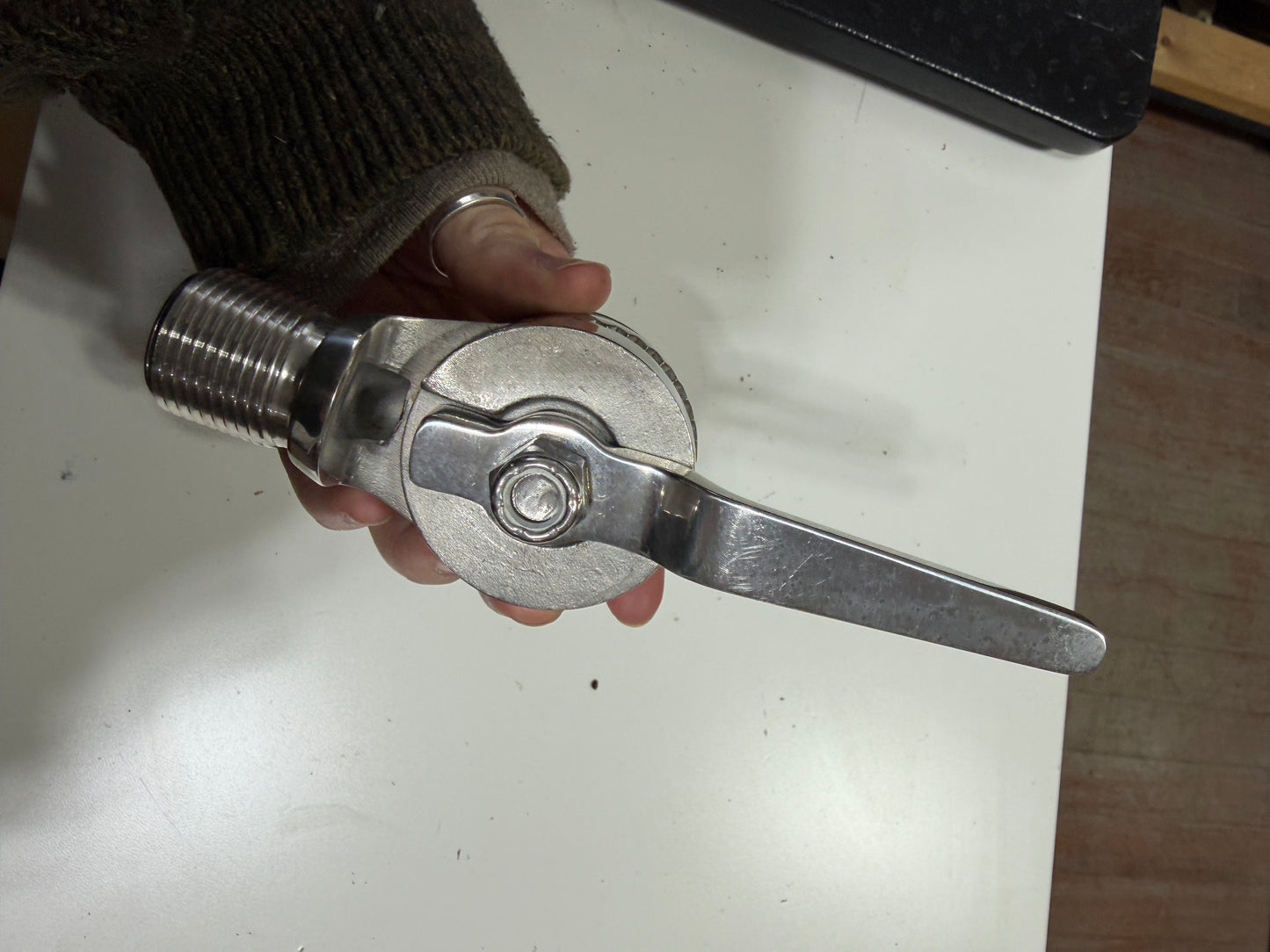 Stainless Rail Mount Antenna Holder