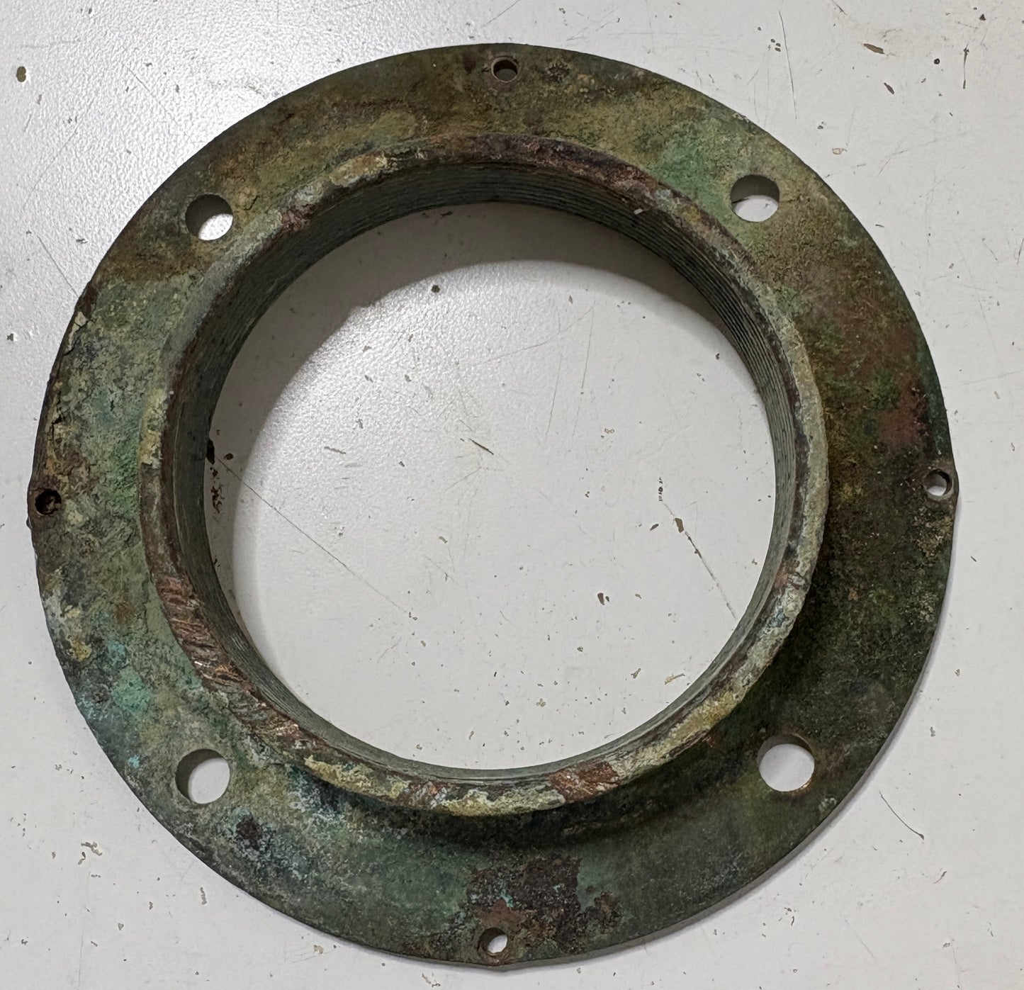 Vintage Bronze Deck Plate from Tripp 30