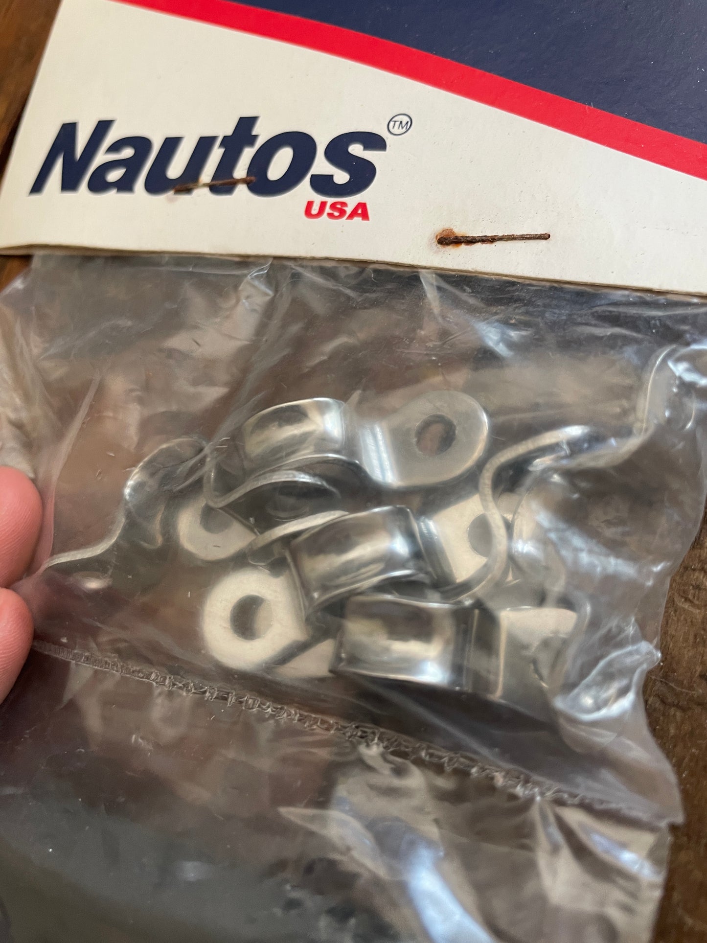 Nautos (2) 3 1/8” Plastic Cleats & (6) SS 1/2” Eye Strap NEW