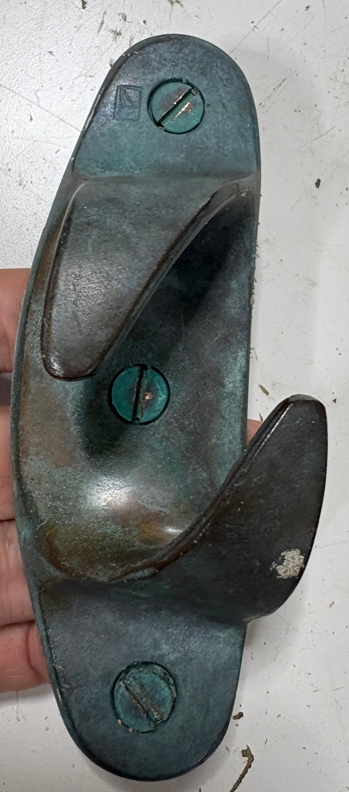 Vintage 5 1/2" Port Side Bronze Chock Cleat from Tripp 30