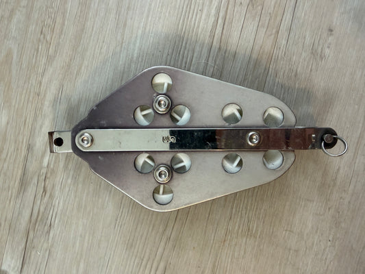 Schaefer Triple Fiddle Block - 1 7/8" & 2" Sheaves - 1/2" Line
