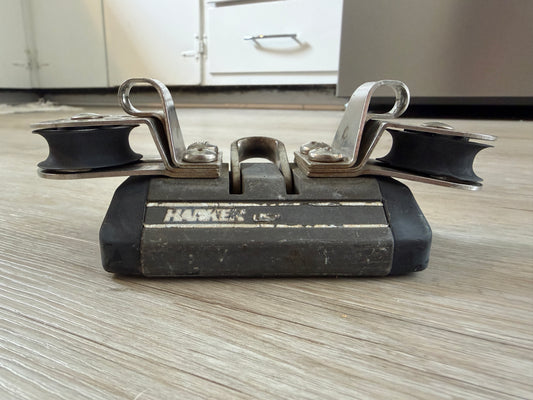 Harken Traveler / Track Car with Single Sheaves 1 1/8" Track - Bent Sheave Bracket