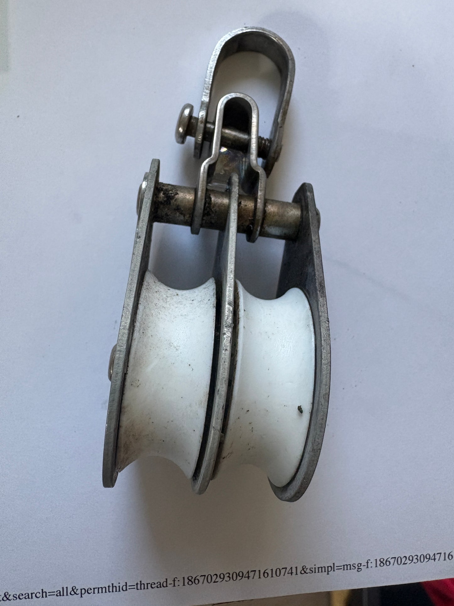 Schaefer Fixed Double Block 1 1/2" Sheave 3/8" Line max