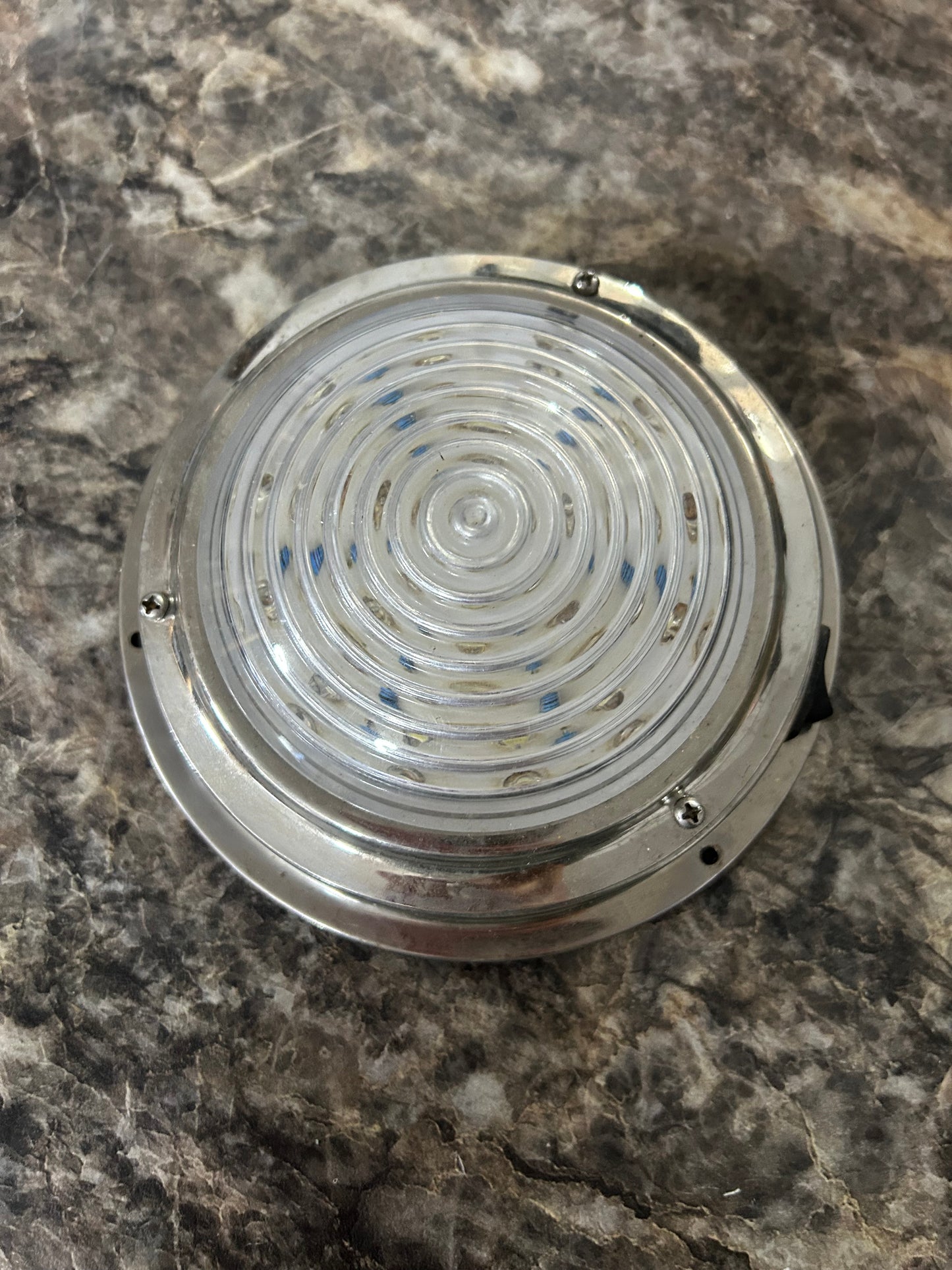 Cabin Dome Light Chrome 5-3/8” LED On/Off Switch