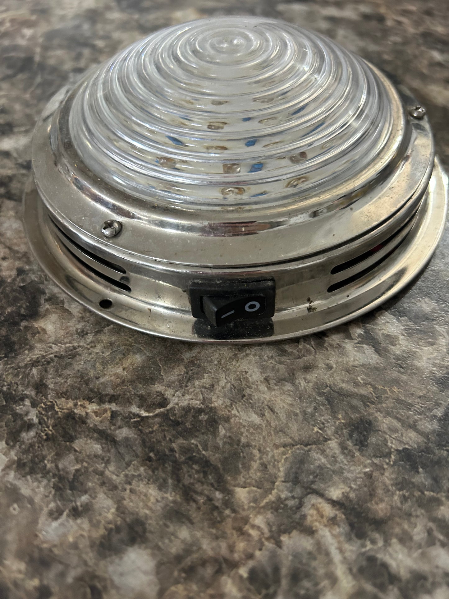 Cabin Dome Light Chrome 5-3/8” LED On/Off Switch