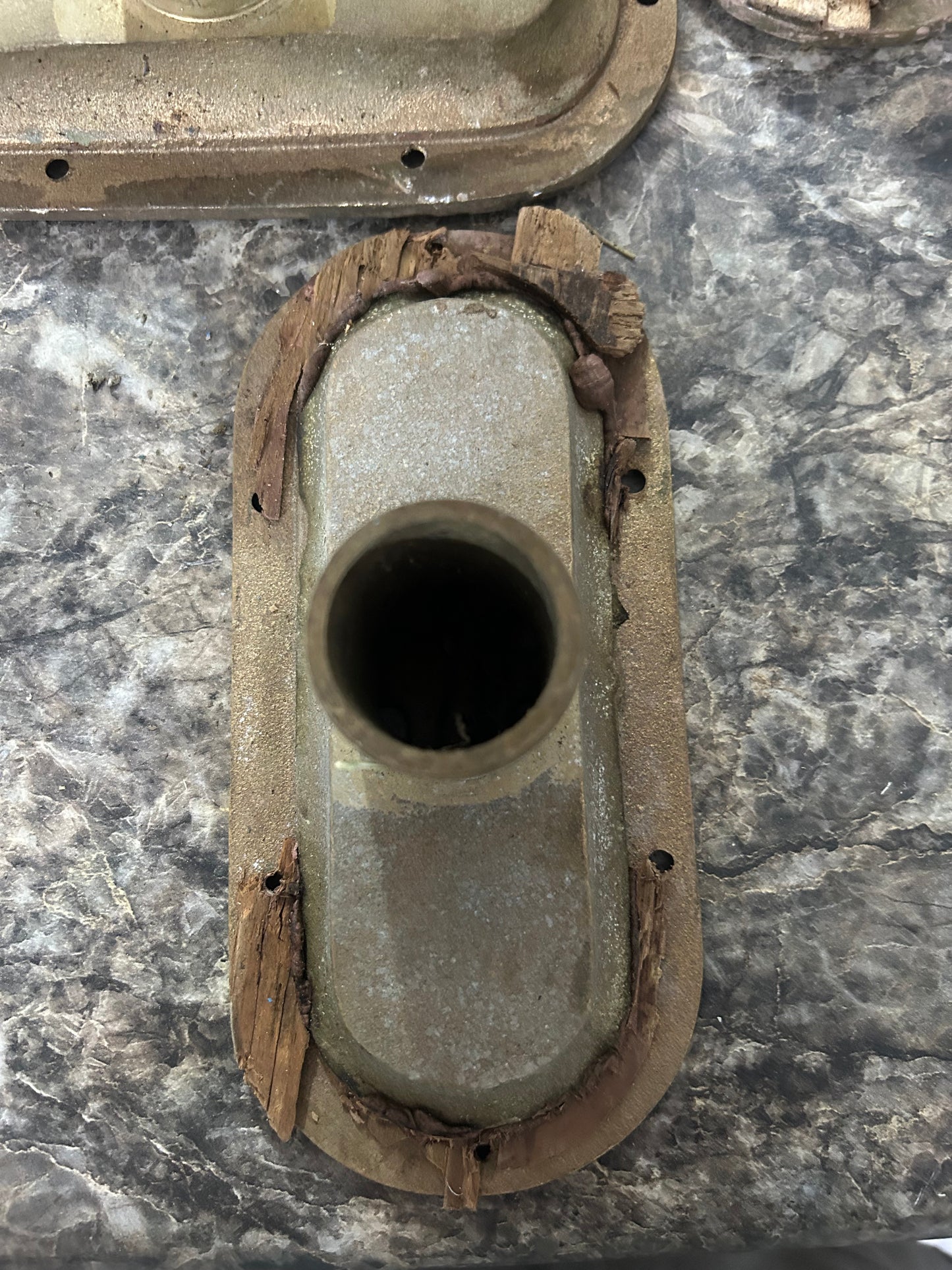 Vintage Bronze Boat Drain 1-1/4” Outlet 7-1/2” x 3-1/2”