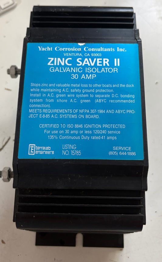 Yacht Corrosion Zinc Saver II Galvanic Isolator 30 AMP