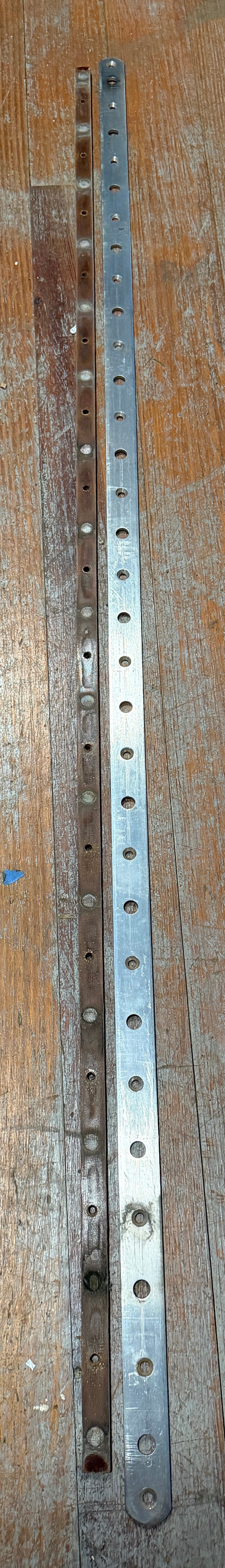 48" Long x 1" Stainless Steel Track With Riser & End Spacers