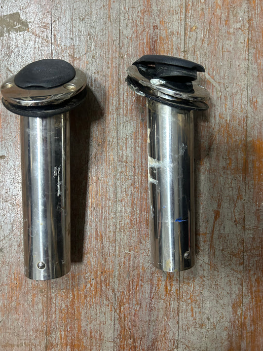 Flush Mount Fishing Rod Holders Pair 8.5” 1.5” Hole