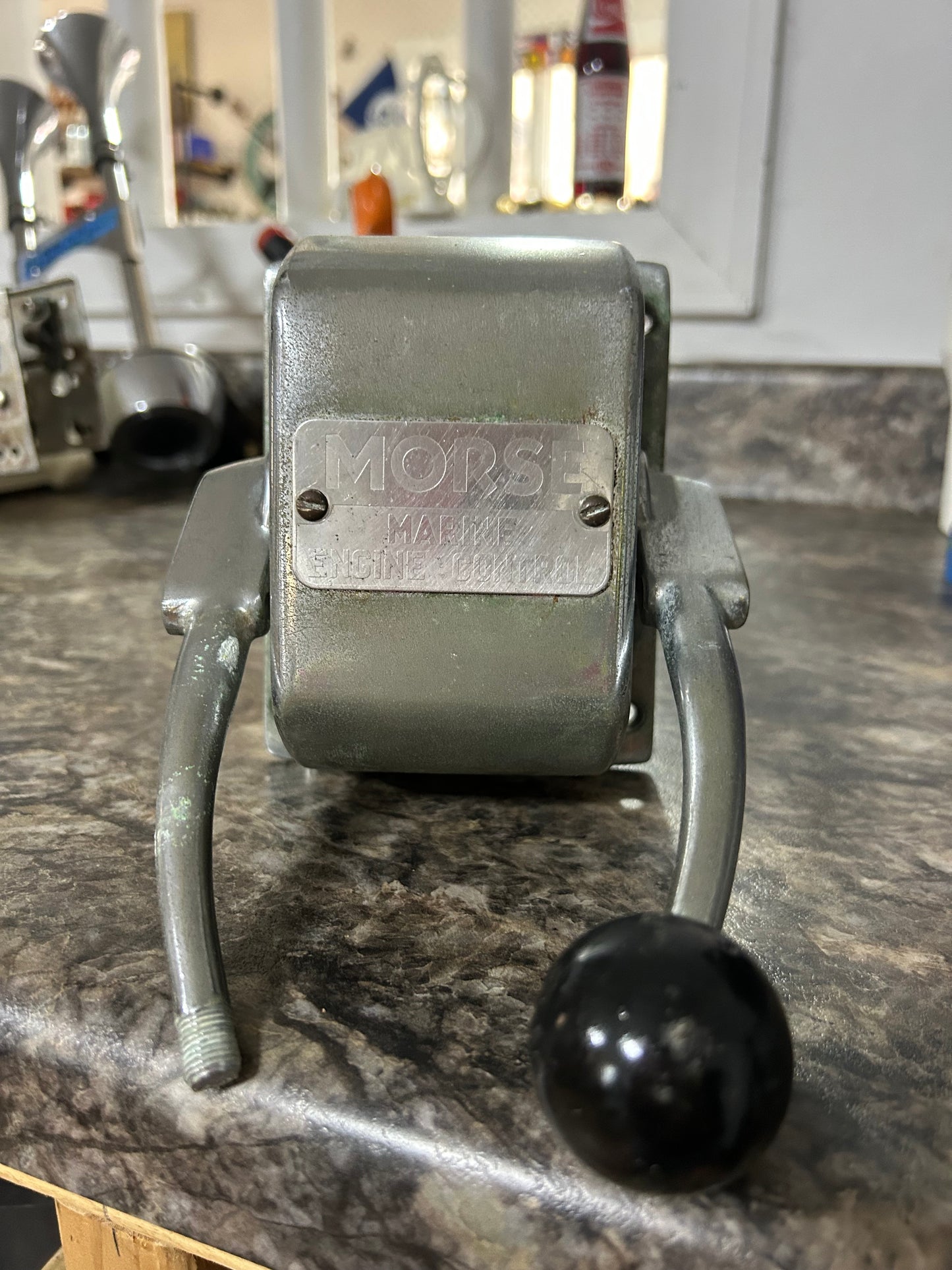 Morse Engine Control Dual Lever Throttle Shift Control (Missing Knob)