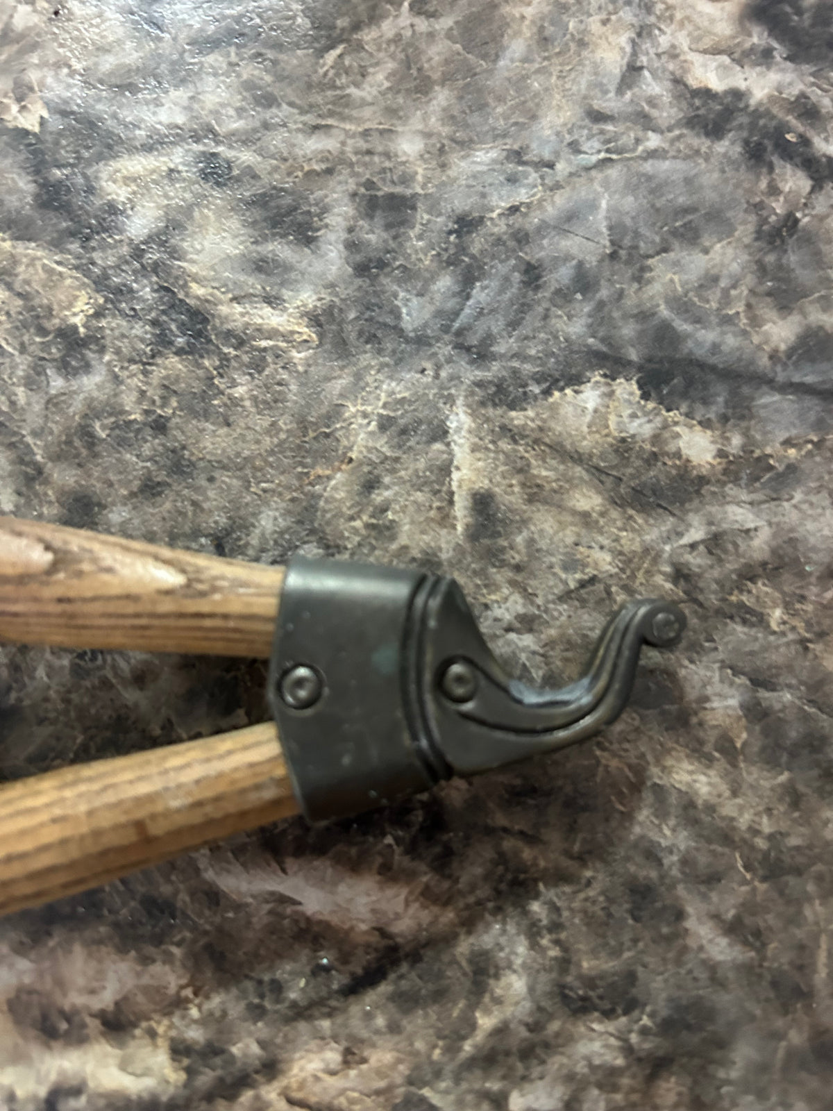 Swivel Wall Hanger Wood Cast Iron Hook 7” Projection
