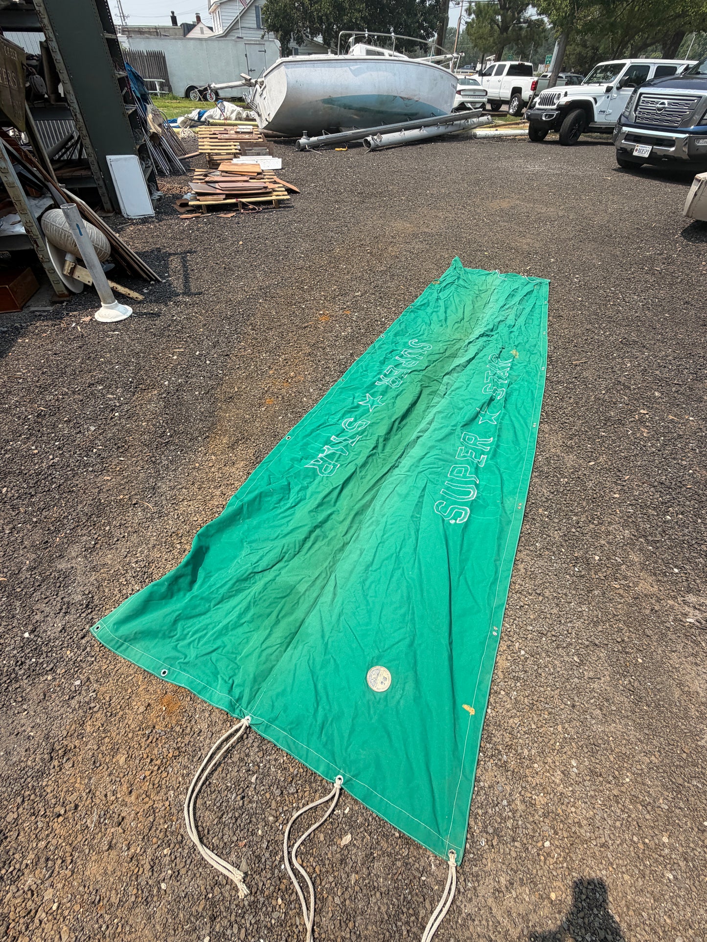 13' Length Green "Super Star" Main Sail Cover