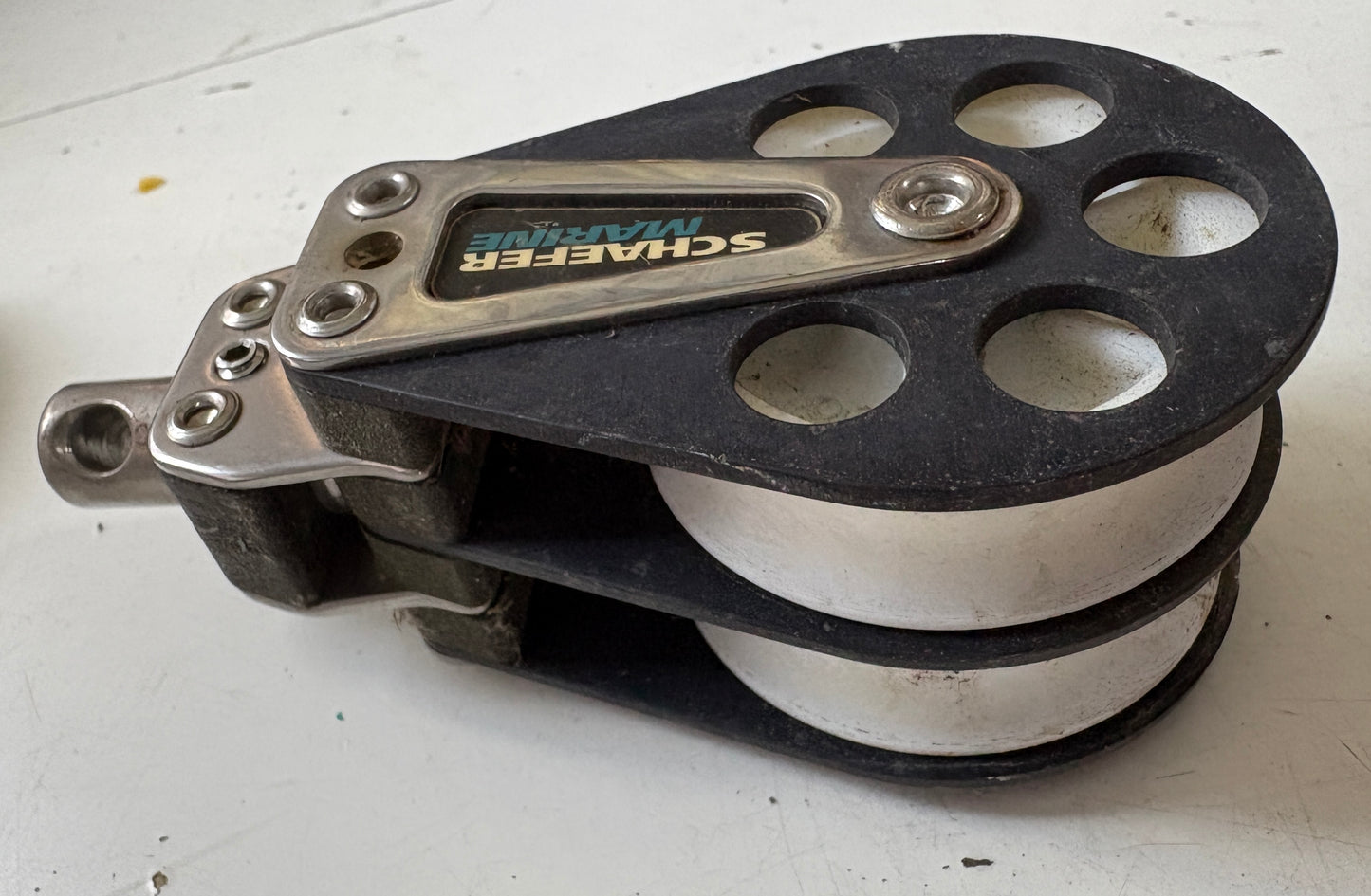 Schaefer Double Swivel Block 2" Sheave 3/8" Line