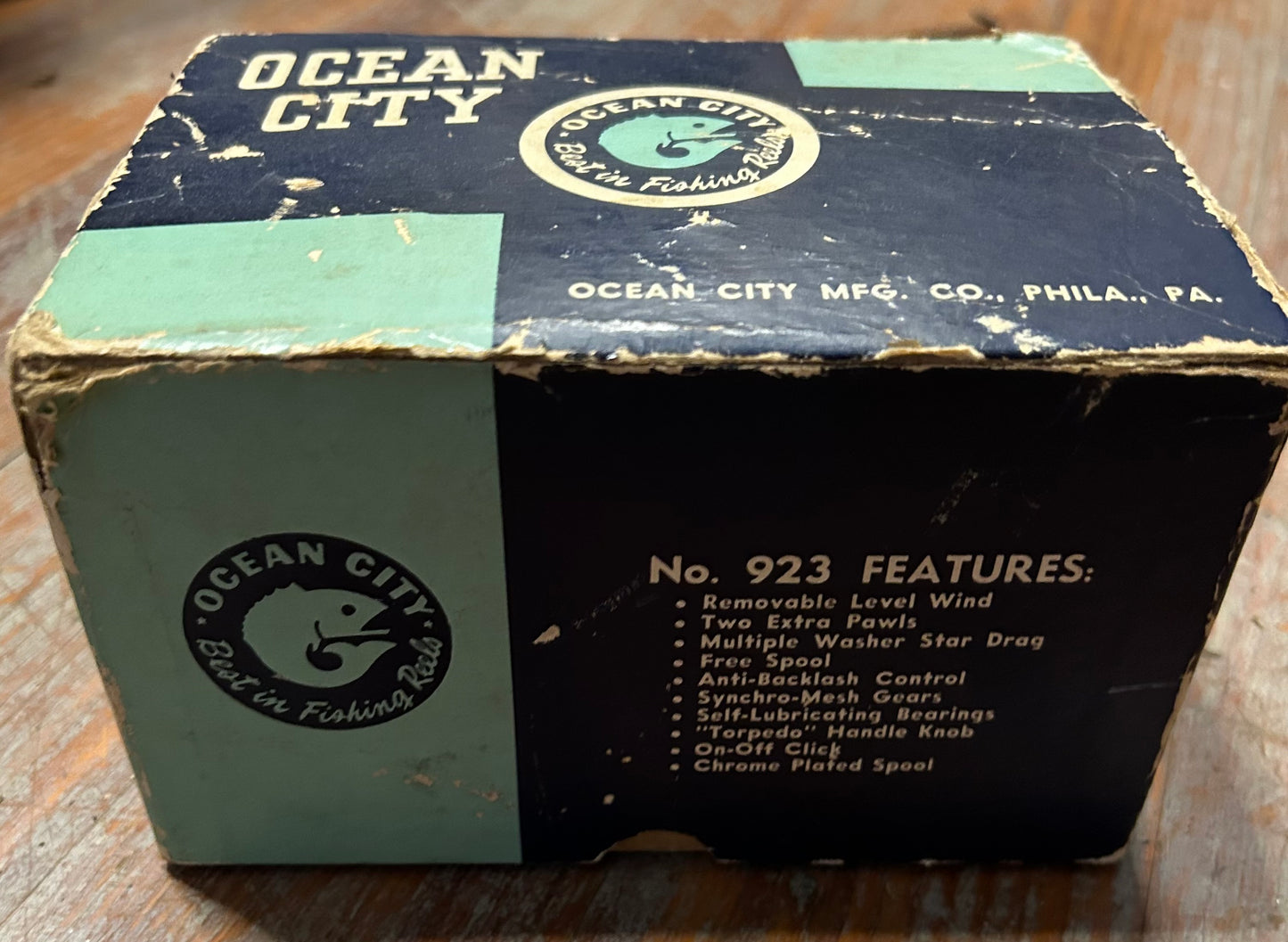 Ocean City No. 923 Fishing Reel w/ Original Box – Level Wind