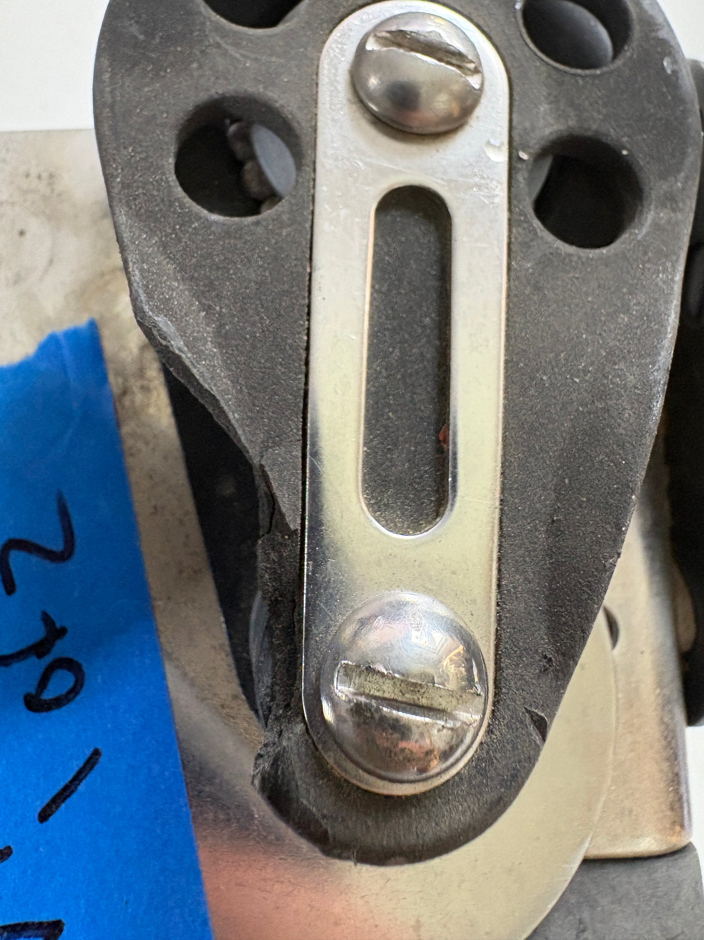 Viadana Track Ends for 1 3/8" Track with Ronstan Cam Cleats and Block PAIR