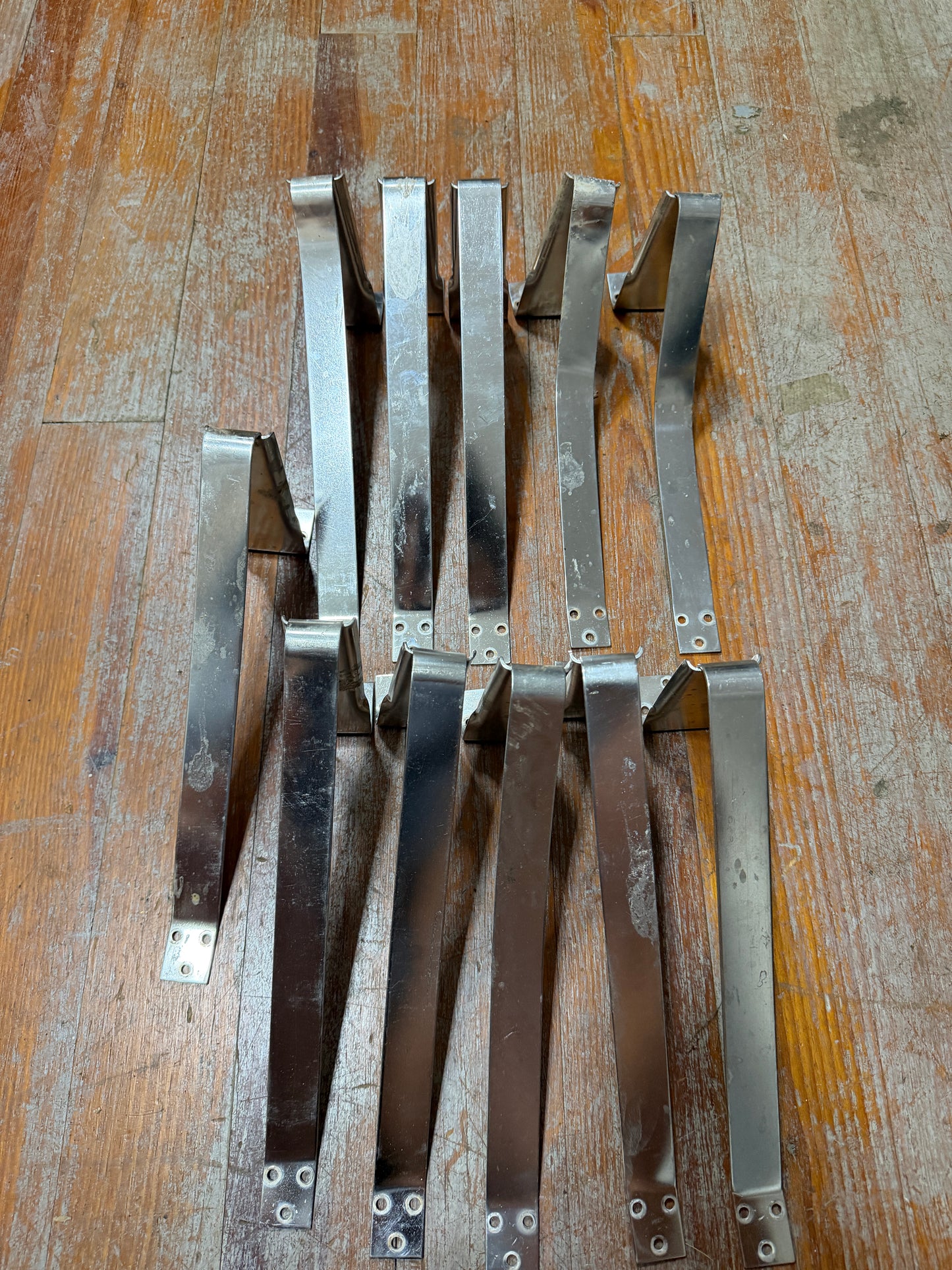 LOT of 11 Stainless Steel Mast Steps - BENT