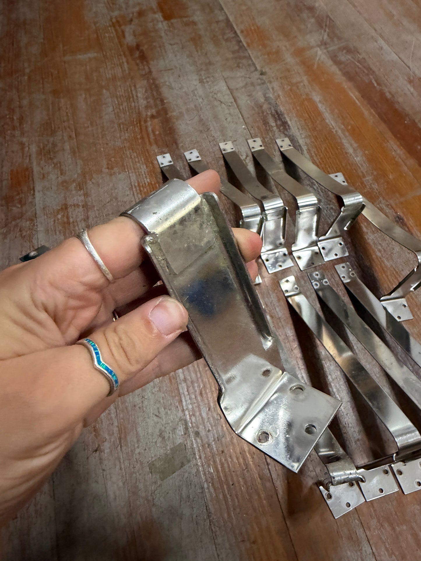 LOT of 11 Stainless Steel Mast Steps - BENT