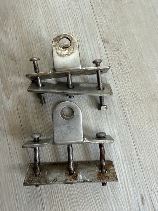 PAIR Schaefer Stainless Clamp-On Spar Padeye / Mast Tang / Boom Attachment