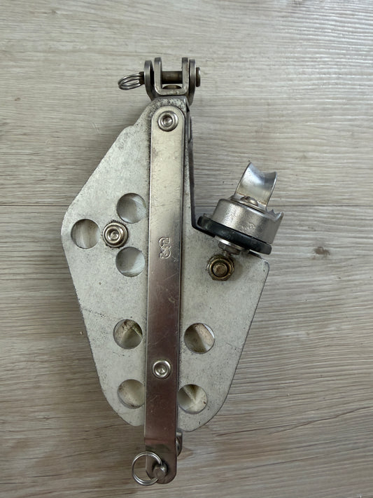 Schaefer Swivel Fiddle Block With Cam Cleat & Becket - 7/16" Line