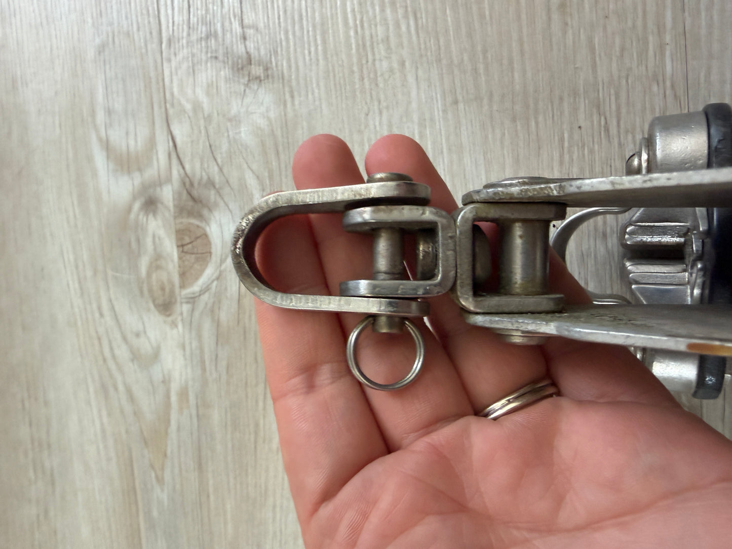 Schaefer Swivel Fiddle Block With Cam Cleat & Becket - 7/16" Line