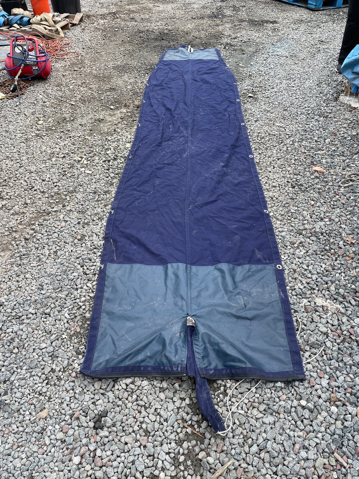 Navy Canvas Mainsail- 13’9” Long