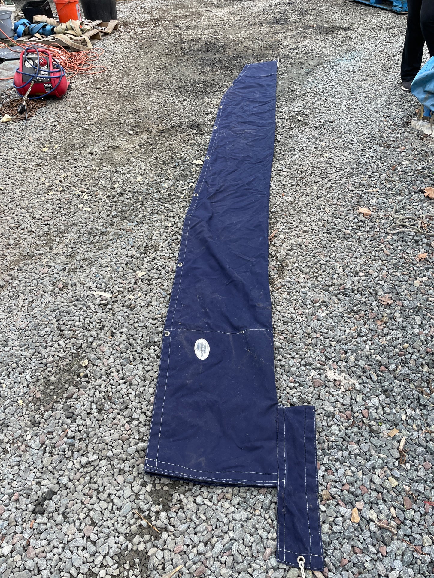 Navy Canvas Mainsail- 13’9” Long