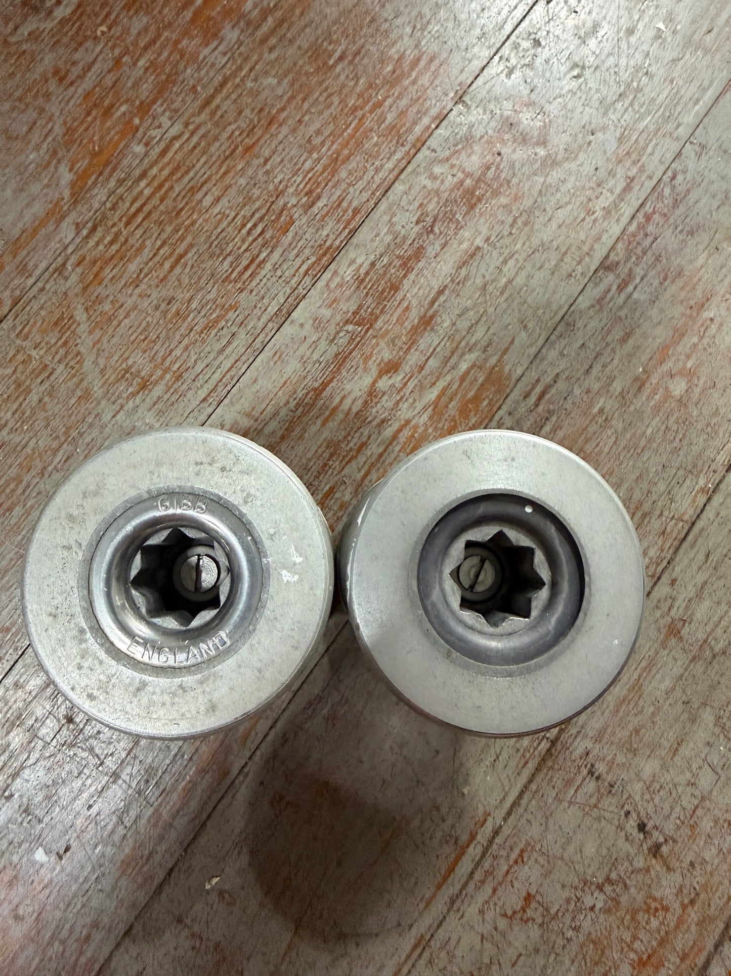PAIR Small GIBB Aluminum Single Speed Winches