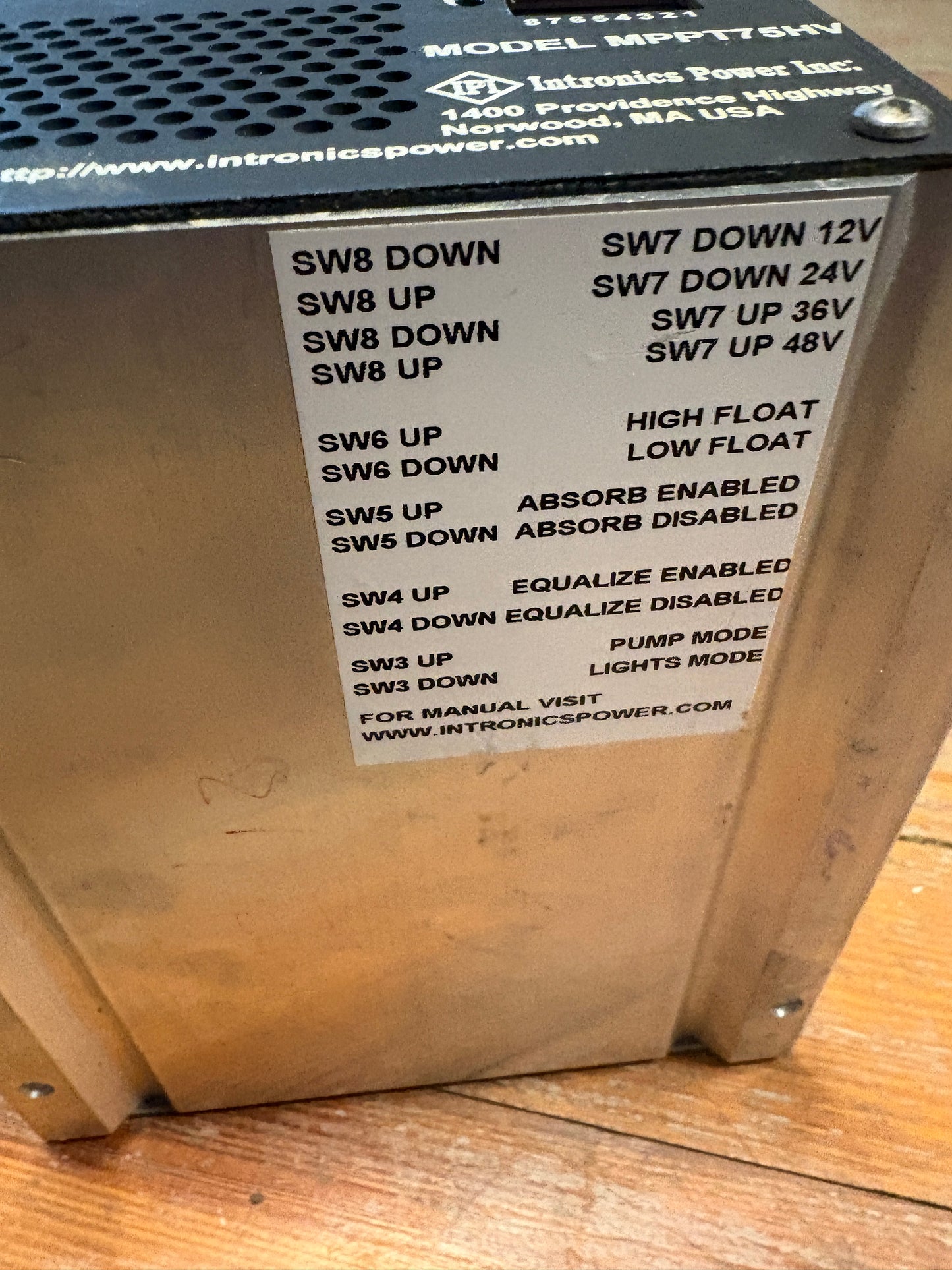 Intronics Power Inc Model MPPT75HV