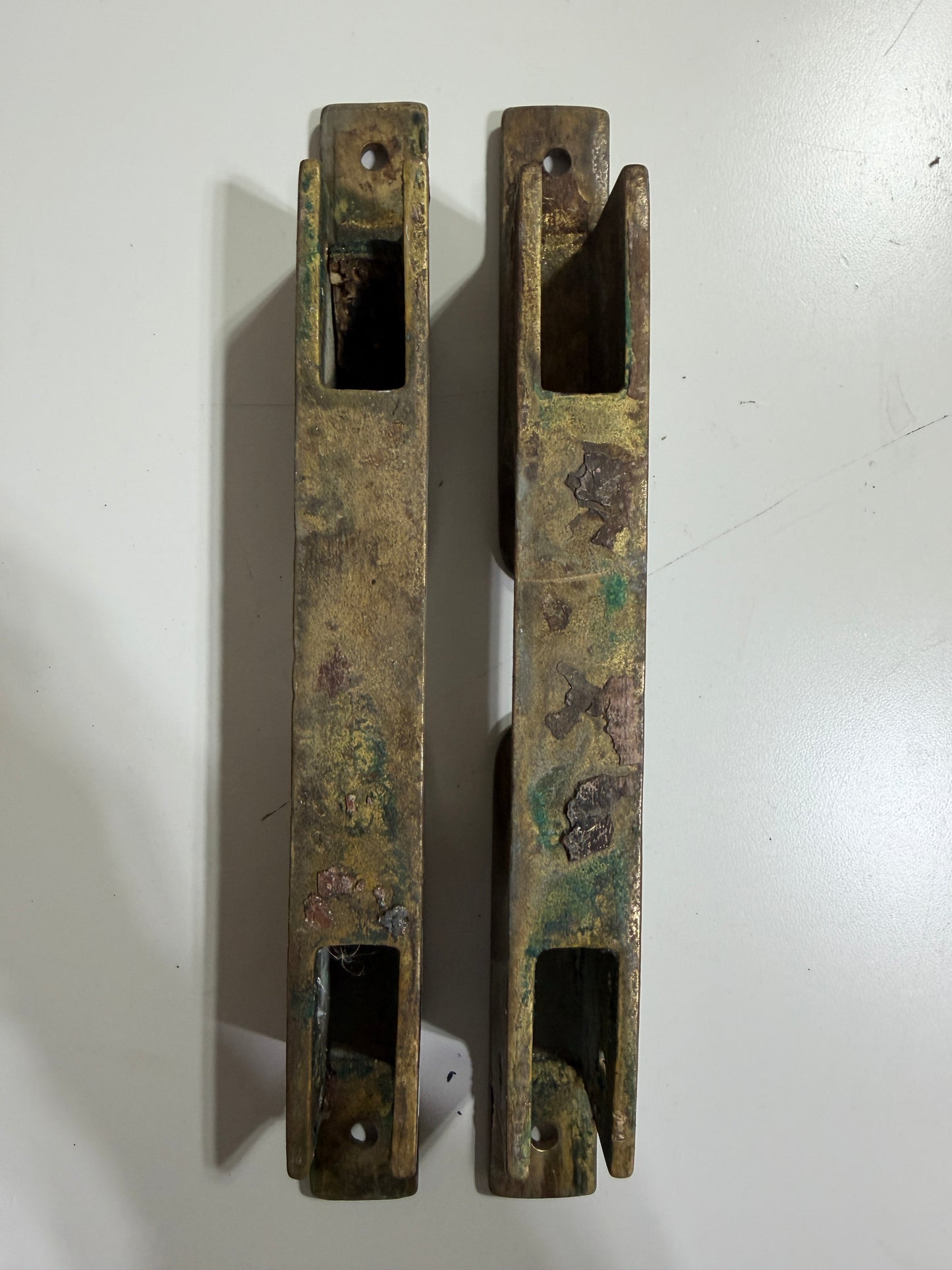 PAIR - 10" Bronze Toe Rail Cleats