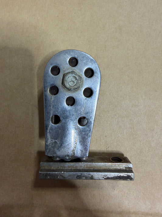 Small Tufnol Single Block on 5/8" Track Slide - 3/8" Line Width