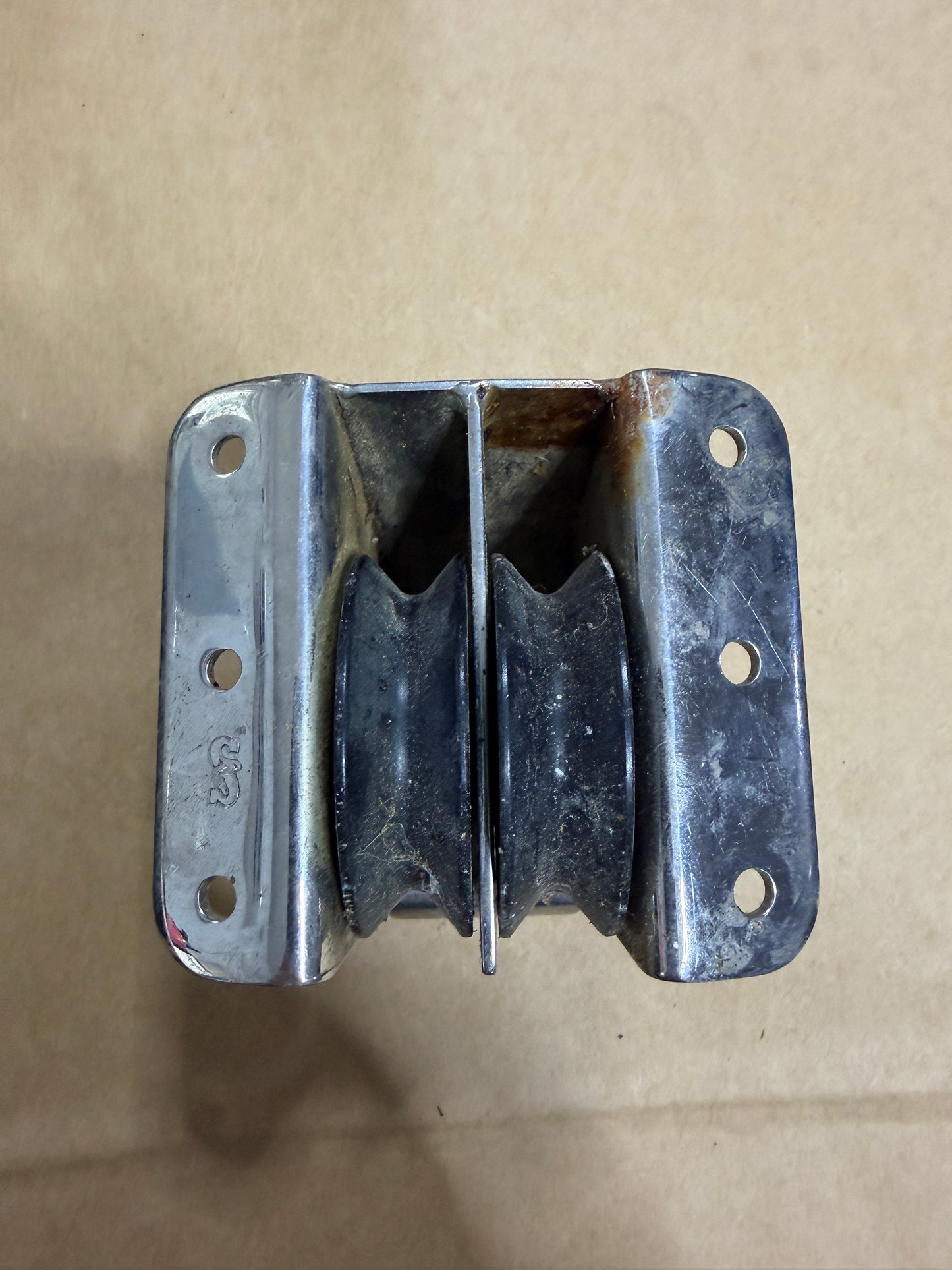Schaefer Double Sheave Exit Block - 1/4" Line