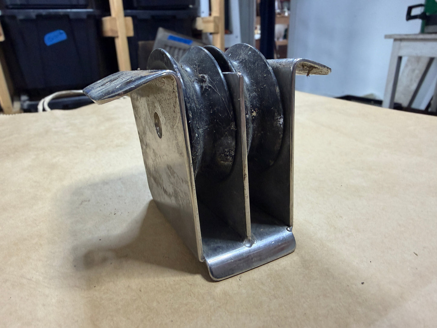 Schaefer Double Sheave Exit Block - 1/4" Line