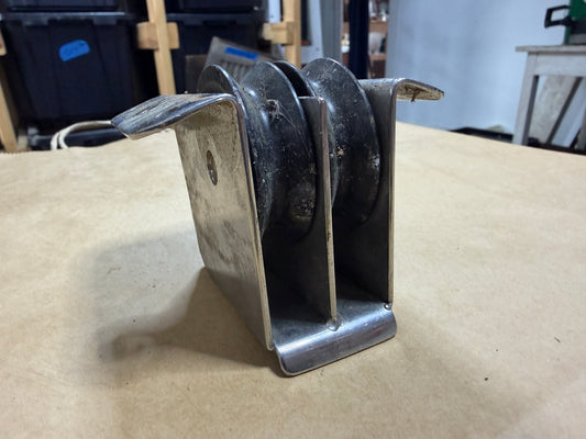 Schaefer Double Sheave Exit Block - 1/4" Line