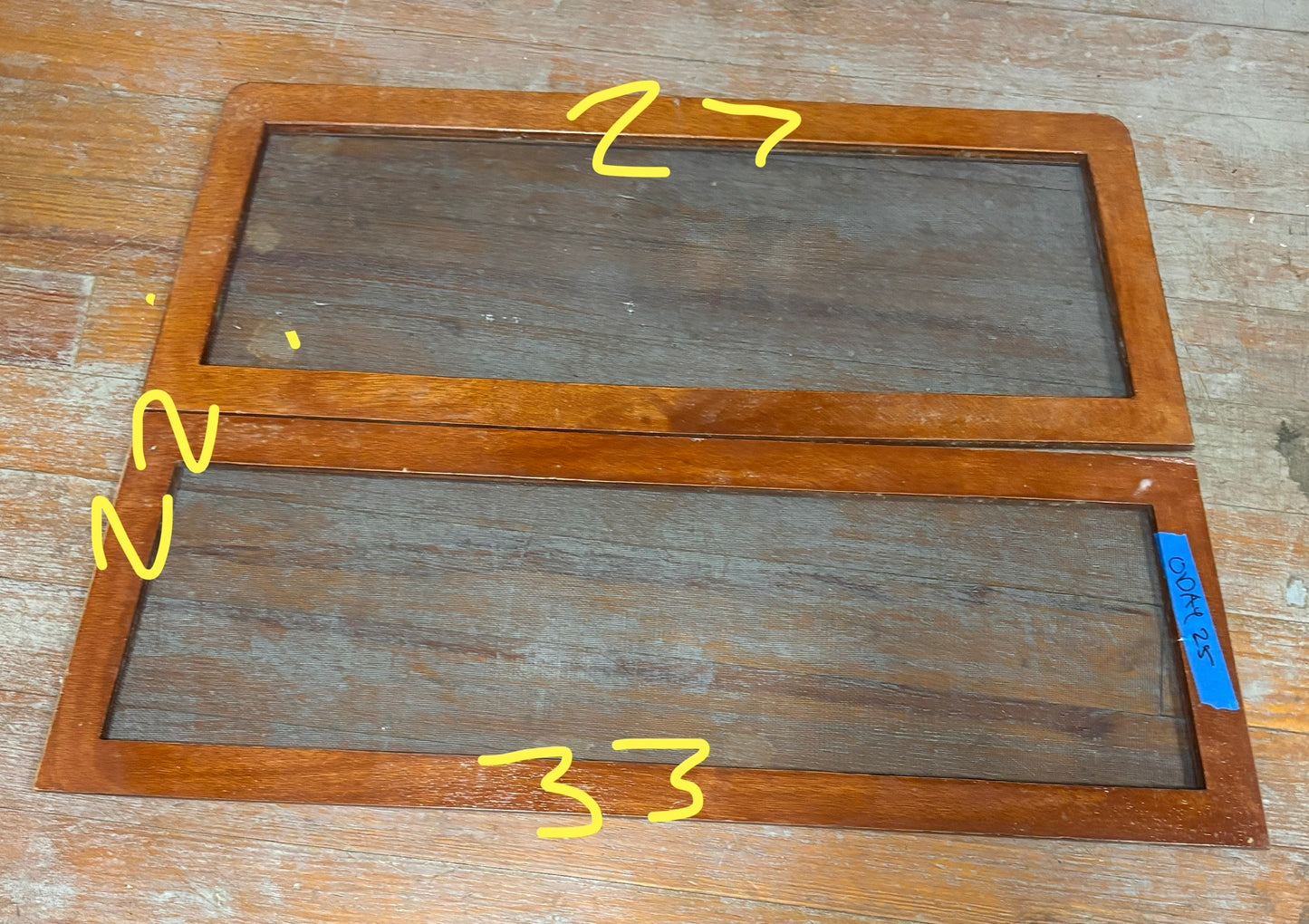 Teak Companion Way Boards with Screens from ODay 25 #76