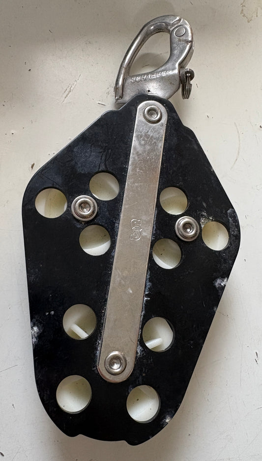 Schaefer Triple Fiddle Block With Snap Shackle - 5/8" Line