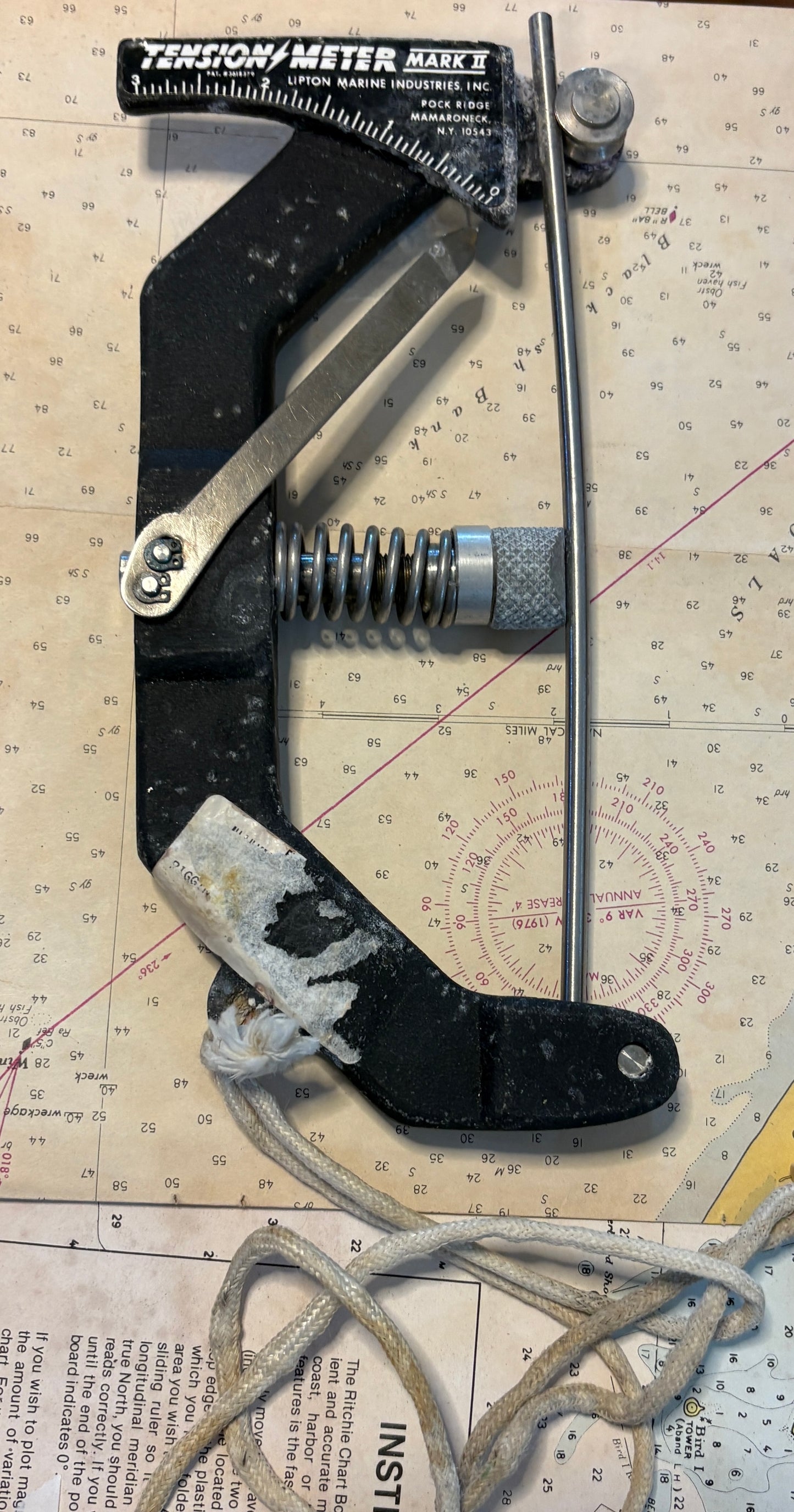 LIPTON MARINE TENSION METER MARK II Preowned WITH CALIBATION ROD