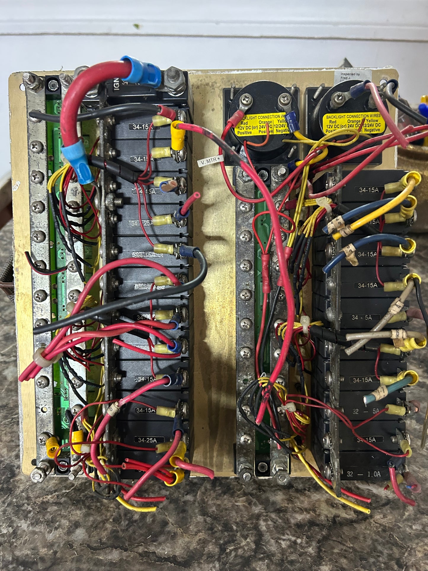 Blue Sea Systems 8380 12V DC Distribution Panel w/ Breakers & Gauges
