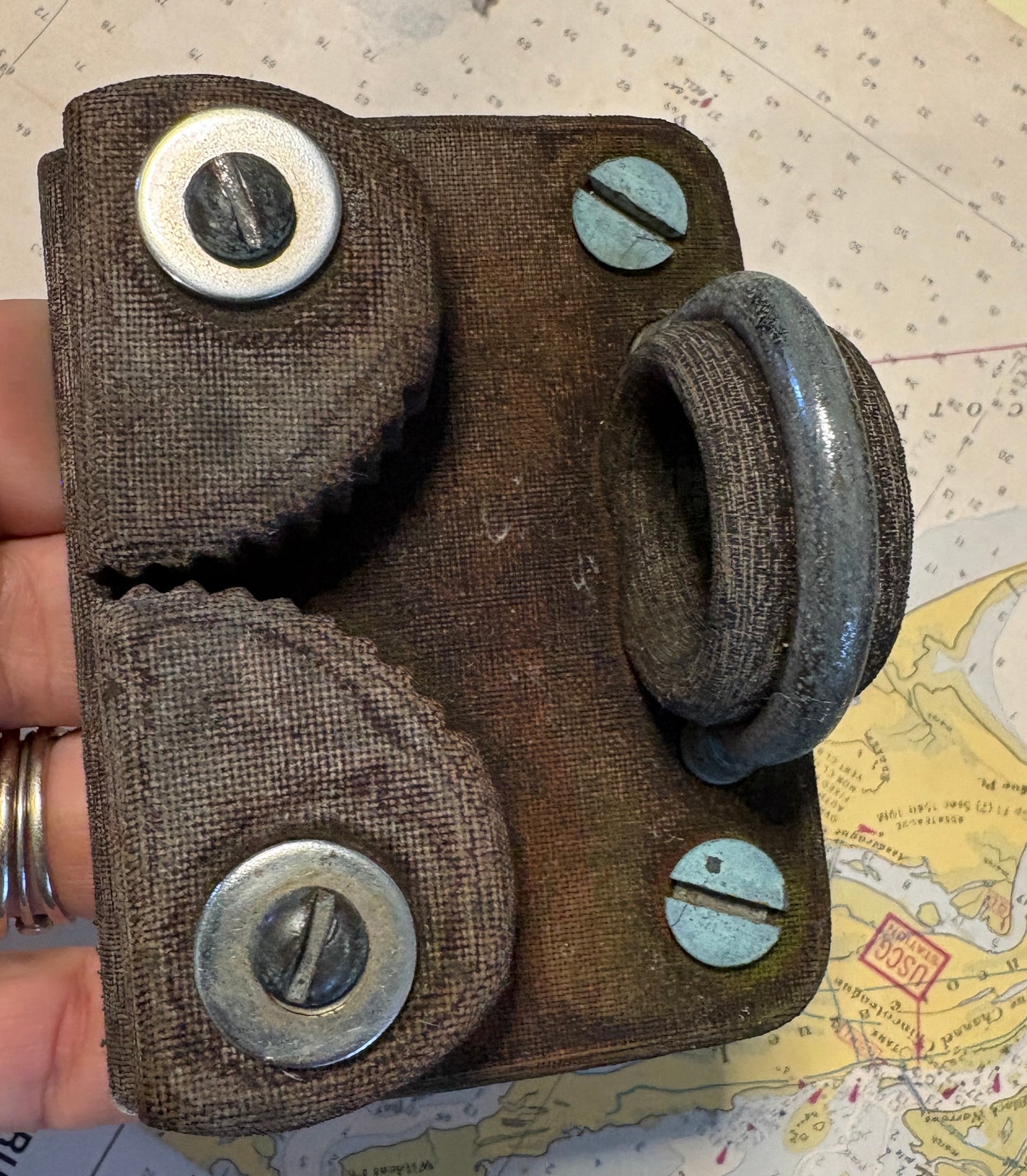 Tufnol Fairlead and Cam Cleat on Tufnol Base