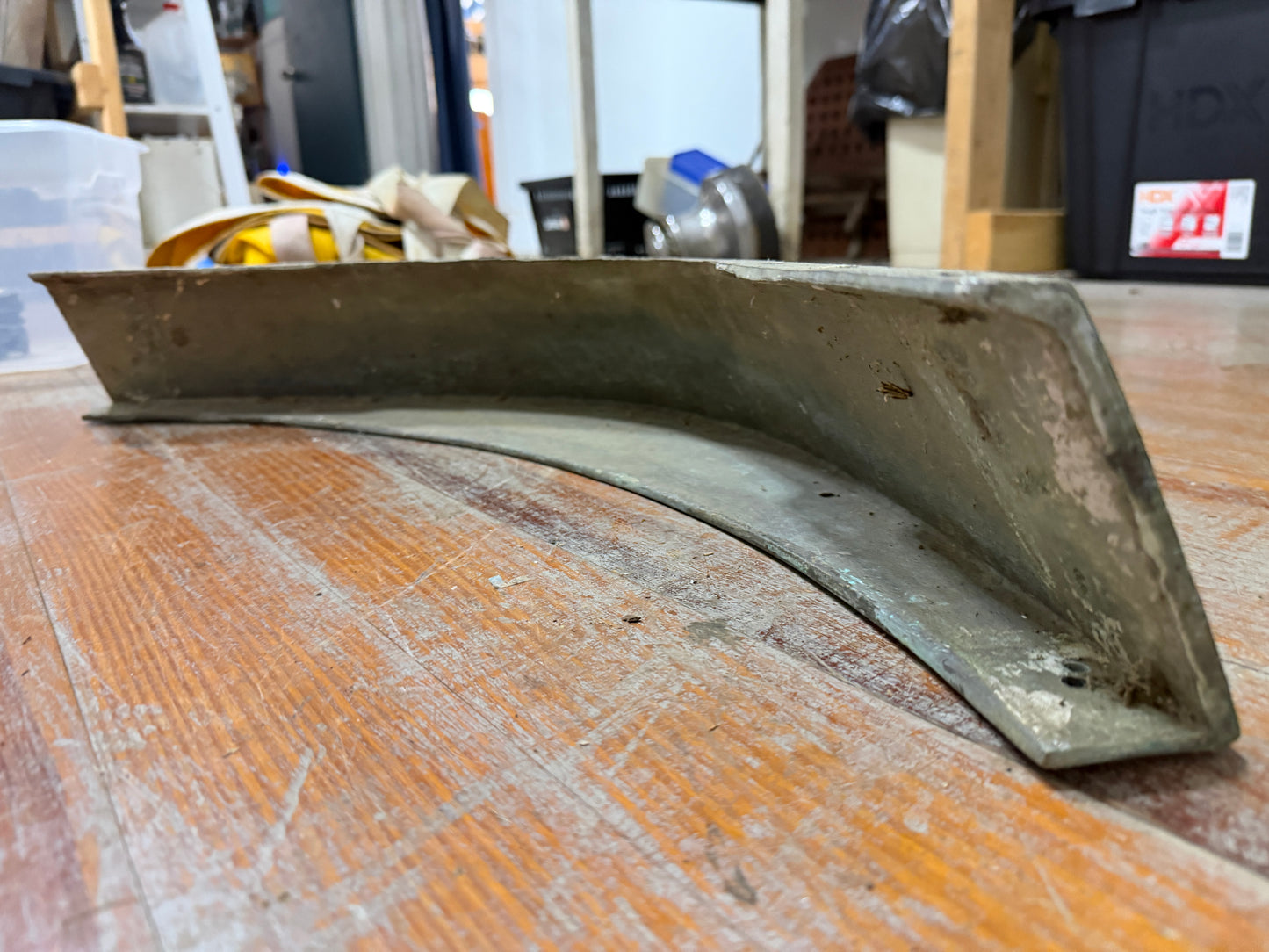 Vintage Bronze Bow Rub Rail Piece - 28" Wide x 9 7/8" Length