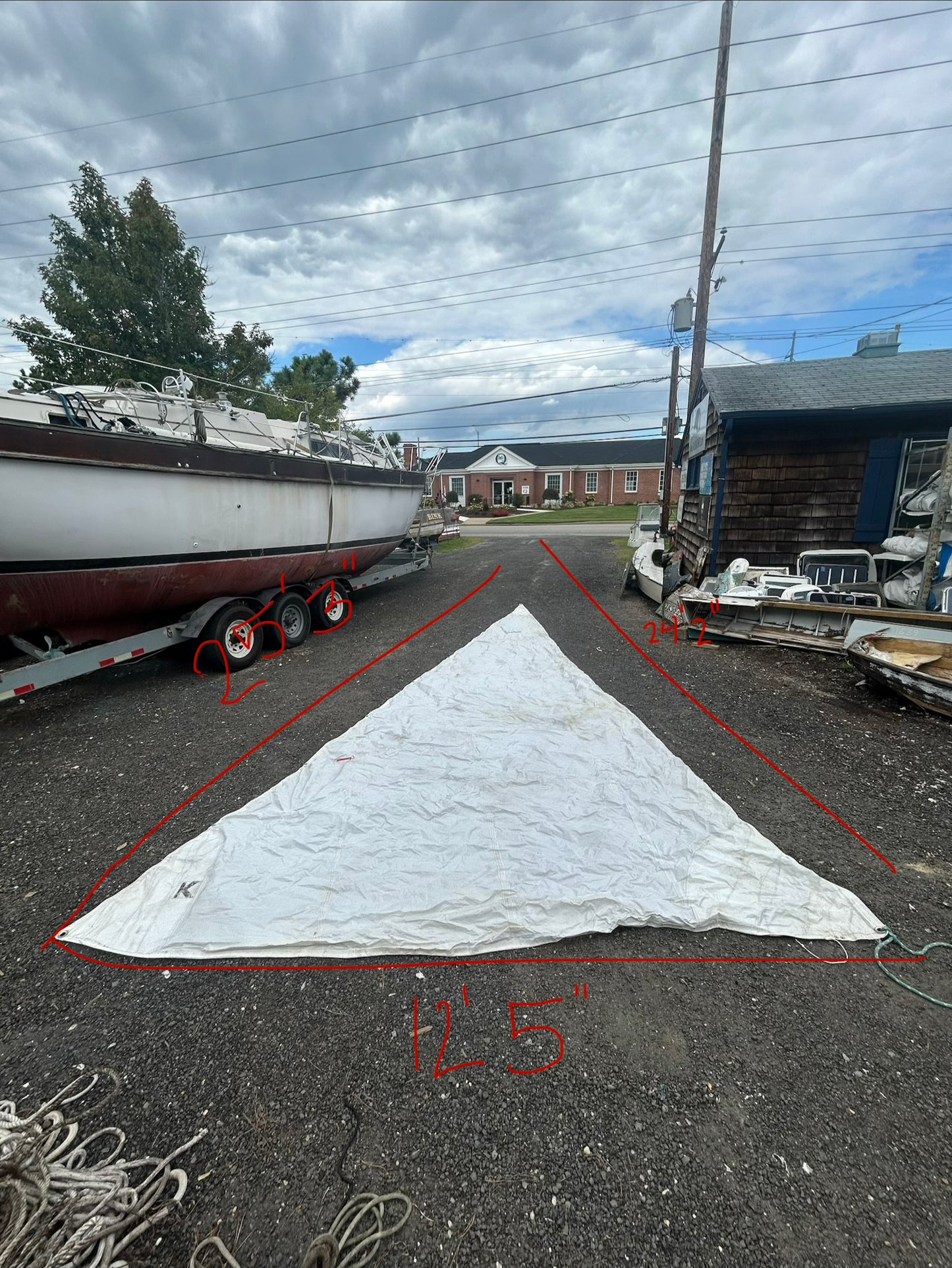 North Sails Headsail  S2 7.0 Hanks On 25’3” x 24’ 2” x 12’ 5”