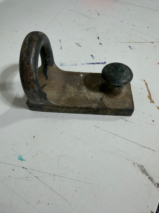 Vintage Bronze Pull Top Mast Ring / Spinnaker Car - 1 1/4" Track - 1 5/16" Ring Diameter