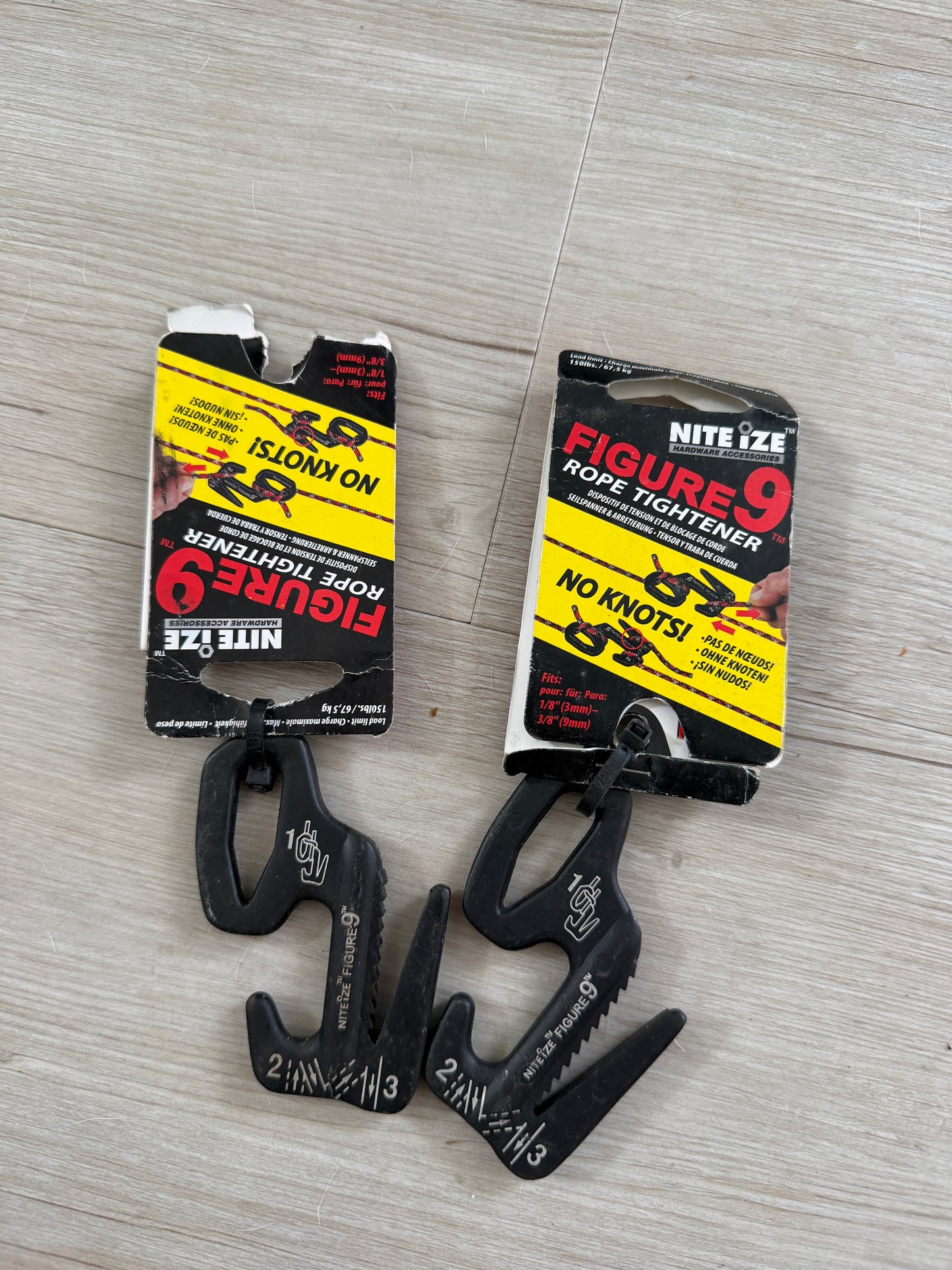 PAIR Nite Ize Figure9 Rope Fastener - Fits 1/8" - 3/8" Line - NEW