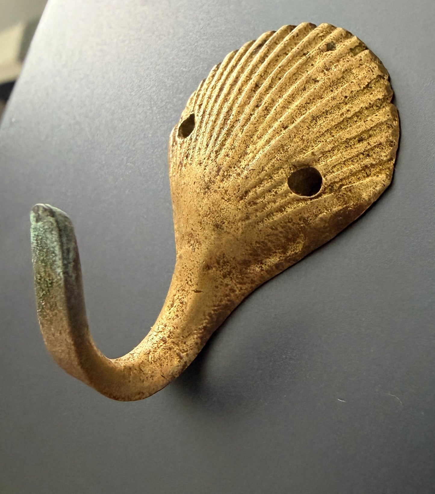 Small Brass Shell Hook