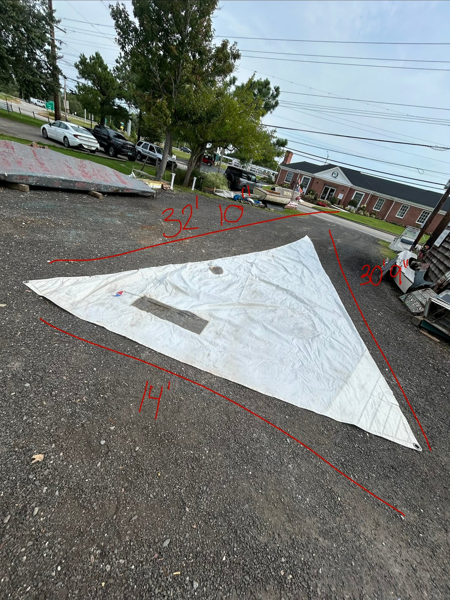 Texas Marine 30 Sail – Hank-On Headsail – 32’10” Luff x 30’9” Leech x 14’ Foot