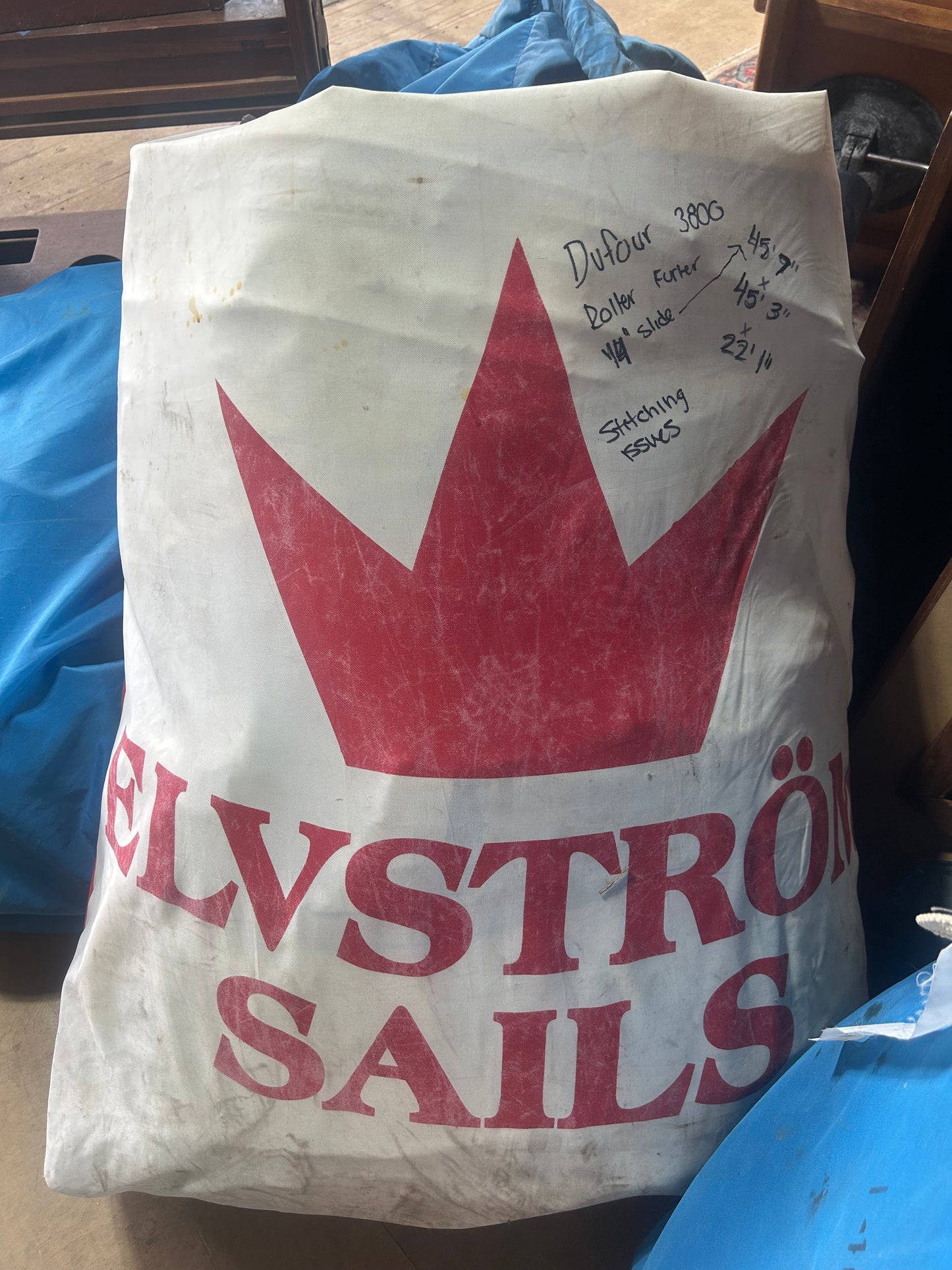 UK Sailmakers Roller Furling Sail 45’3” x 45’7” x 22’1” Navy White